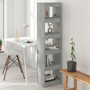 Betongraues Bücherregal & Raumteiler 40x166 cm