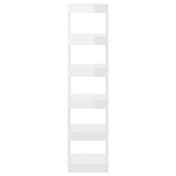 Hochglanz Bücherregal Raumteiler Weiß 166cm