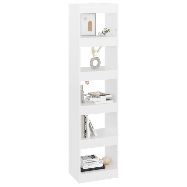 Hochglanz Bücherregal Raumteiler Weiß 166cm