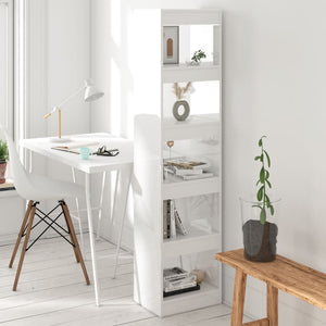 Hochglanz Bücherregal Raumteiler Weiß 166cm