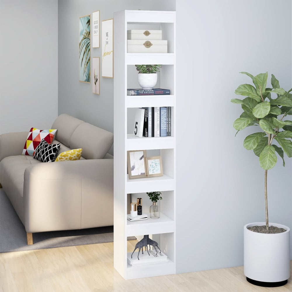 Weißes Bücherregal / Raumteiler 40x30x198 cm