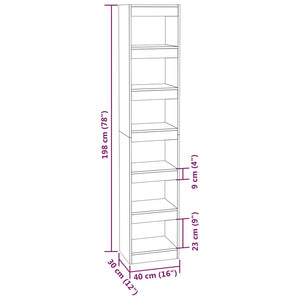 Sonoma Eiche Bücherregal Raumteiler 198cm