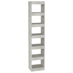 Betongraues Bücherregal/Raumteiler 40x30x198 cm
