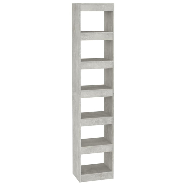 Betongraues Bücherregal/Raumteiler 40x30x198 cm