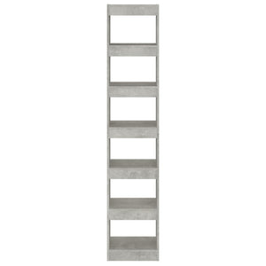 Betongraues Bücherregal/Raumteiler 40x30x198 cm