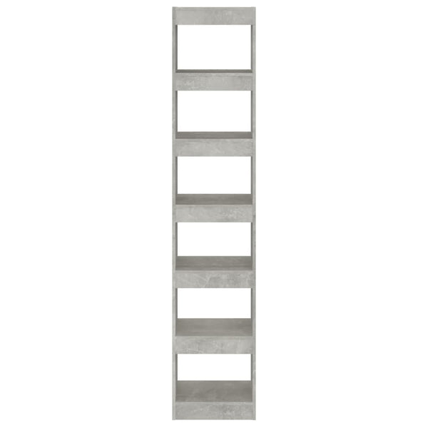 Betongraues Bücherregal/Raumteiler 40x30x198 cm