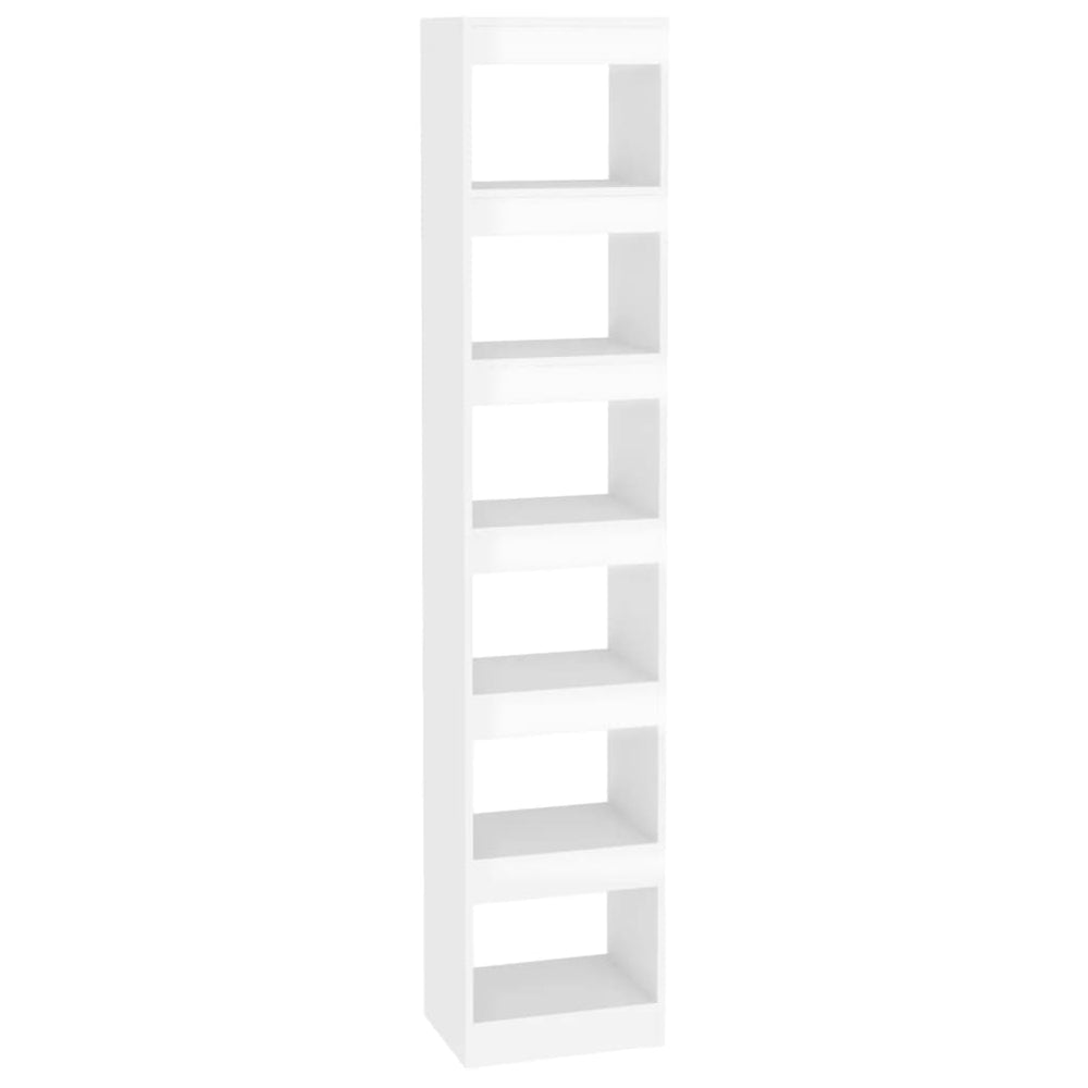 vidaXL Bibliothèque/Séparateur de pièce blanc brillant 40x30x198 cm