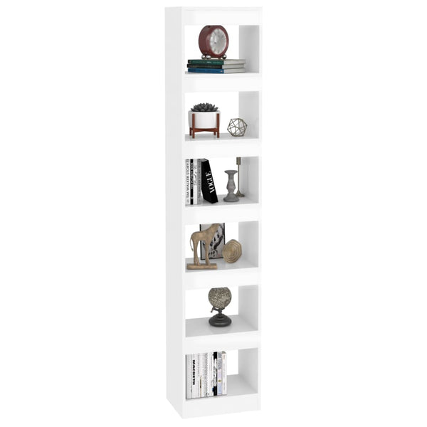 Hochglanz Bücherregal Raumteiler Weiß 198cm