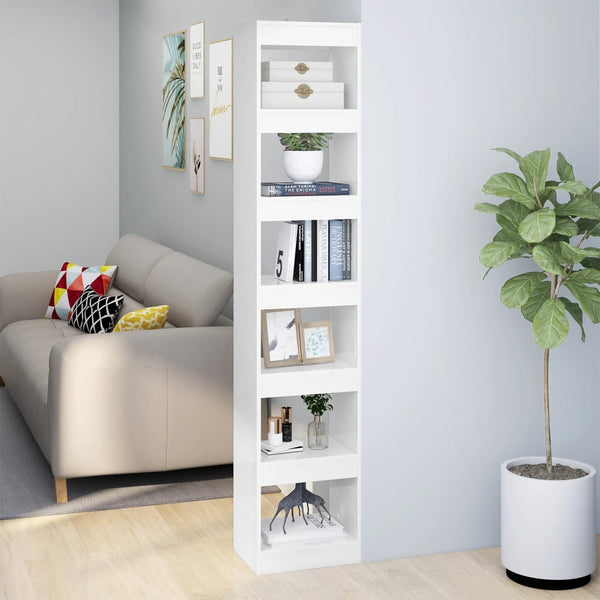 Hochglanz Bücherregal Raumteiler Weiß 198cm