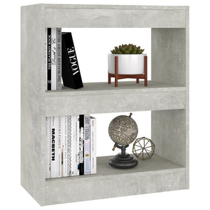 Betongraues Bücherregal/Raumteiler 60x72 cm