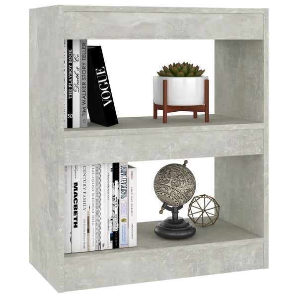 Betongraues Bücherregal/Raumteiler 60x72 cm