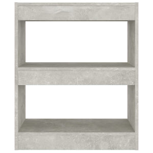 Betongraues Bücherregal/Raumteiler 60x72 cm