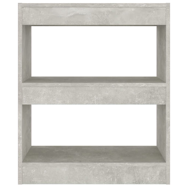 Betongraues Bücherregal/Raumteiler 60x72 cm