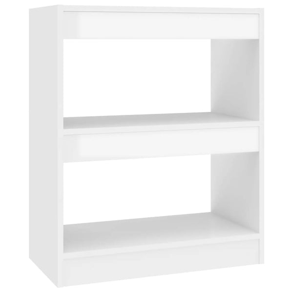 Hochglanz Bücherregal Raumteiler Weiß 60x72 cm