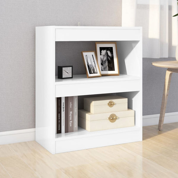 Hochglanz Bücherregal Raumteiler Weiß 60x72 cm