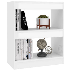 Hochglanz Bücherregal Raumteiler Weiß 60x72 cm