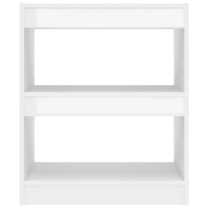 Hochglanz Bücherregal Raumteiler Weiß 60x72 cm