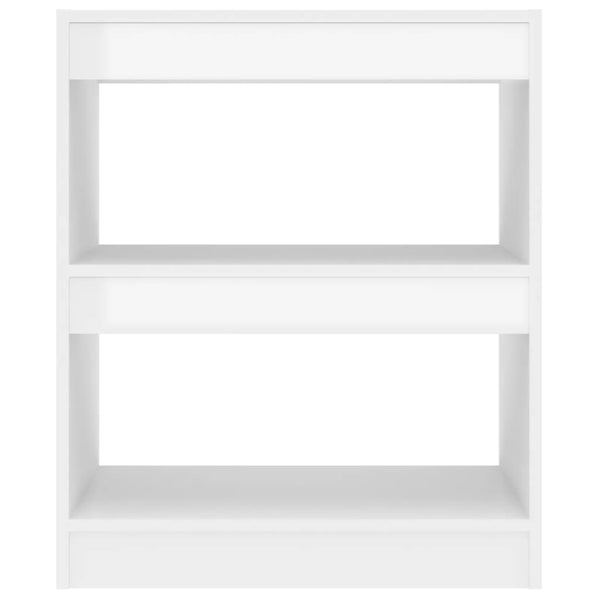 Hochglanz Bücherregal Raumteiler Weiß 60x72 cm