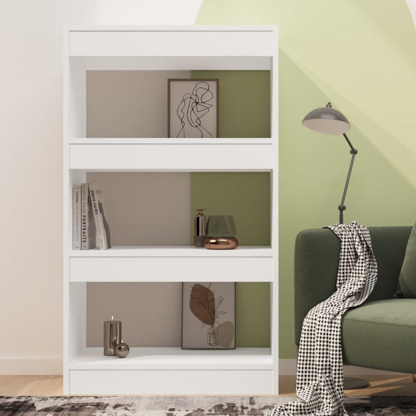 Weißes Bücherregal / Raumteiler, 60x30x103 cm