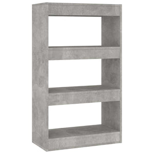 Betongraues Bücherregal 60x103 cm