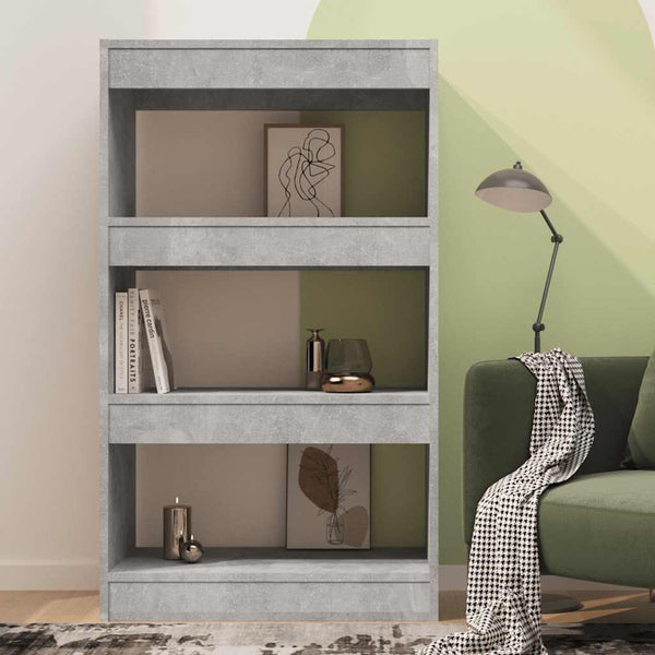 Betongraues Bücherregal 60x103 cm