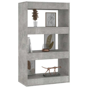 Betongraues Bücherregal 60x103 cm