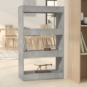 Betongraues Bücherregal 60x103 cm