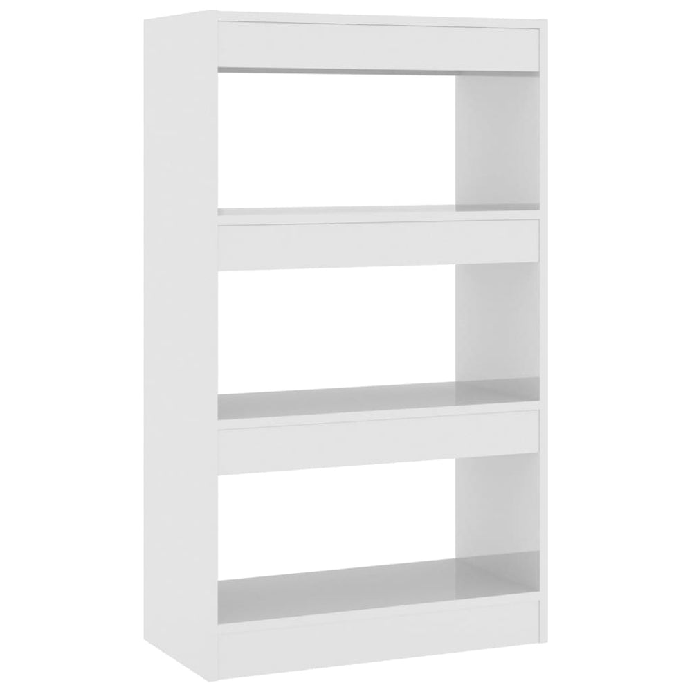 vidaXL Bibliothèque/Séparateur de pièce Blanc Brillant 60x30x103cm Aggloméré