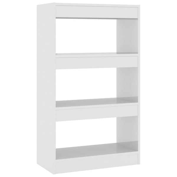 Hochglanz Bücherregal Raumteiler Weiß 60x30x103cm
