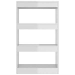 Hochglanz Bücherregal Raumteiler Weiß 60x30x103cm