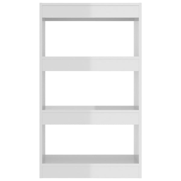 Hochglanz Bücherregal Raumteiler Weiß 60x30x103cm