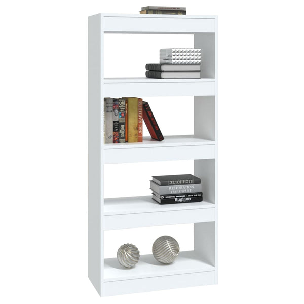 Weißes Bücherregal / Raumteiler 60x30x135 cm