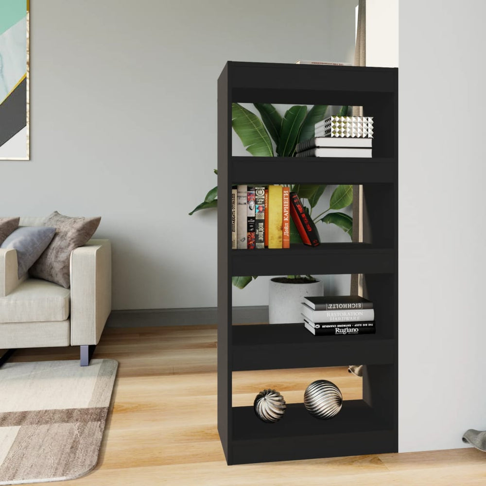 vidaXL Étagère à livres/séparateur de pièce noir 60x30x135 cm Aggloméré