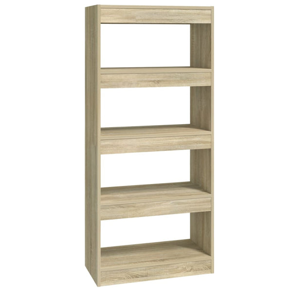 Sonoma Eiche Bücherregal Raumteiler 60x30x135cm