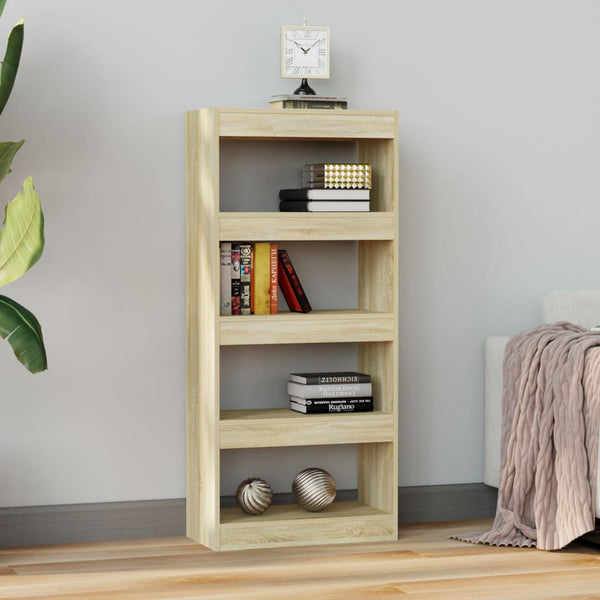 Sonoma Eiche Bücherregal Raumteiler 60x30x135cm