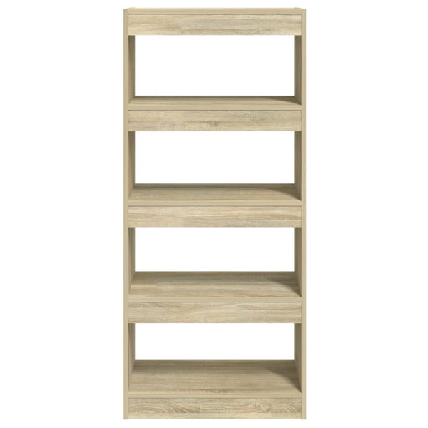 Sonoma Eiche Bücherregal Raumteiler 60x30x135cm