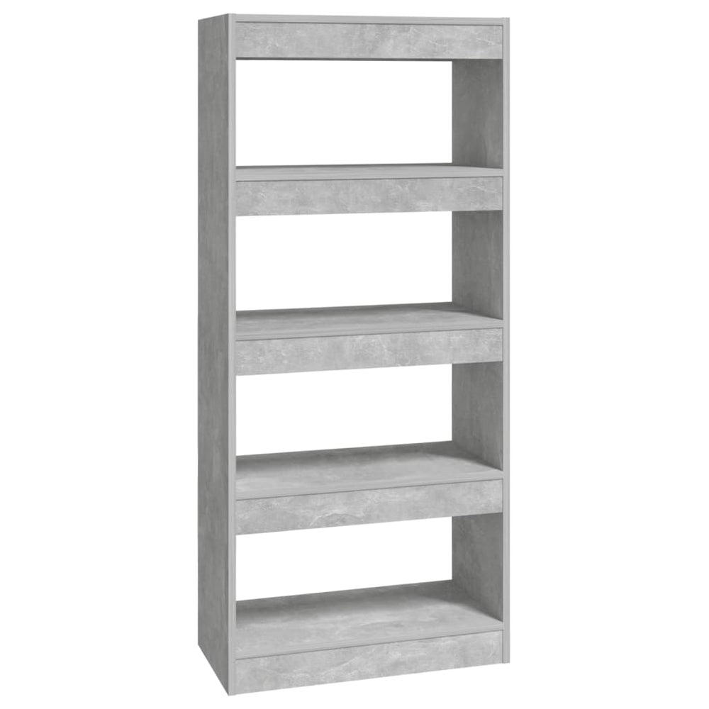 vidaXL Étagère/Séparateur de pièce Gris béton 60x30x135 cm Bois d'ingénierie