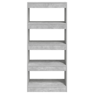 Betongraues Bücherregal/Raumteiler 60x135 cm