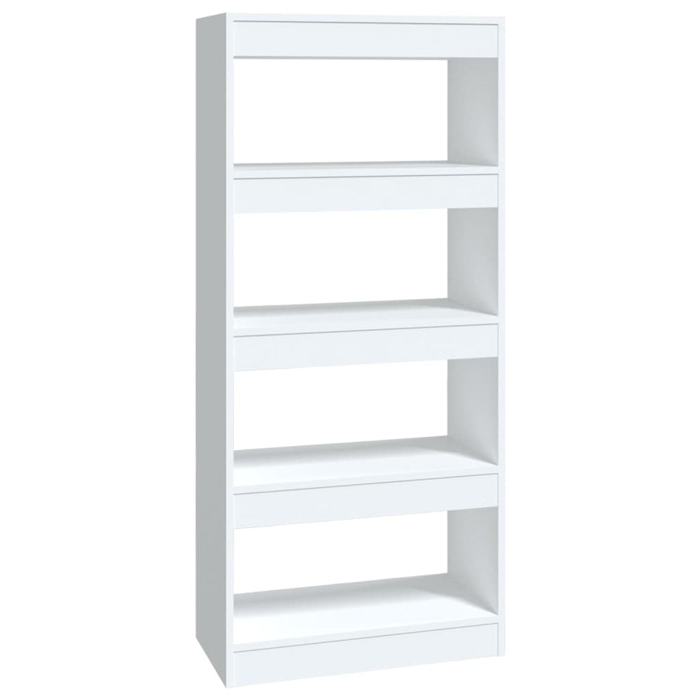 vidaXL Bibliothèque/Séparateur de Pièce Blanc Brillant 60x30x135cm Bois d'ingénierie