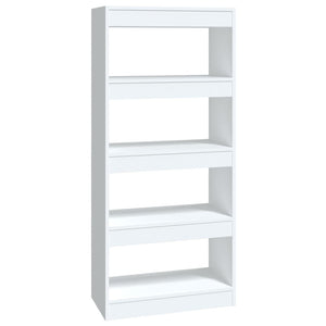 Hochglanz Bücherregal Weiß 60x30x135cm
