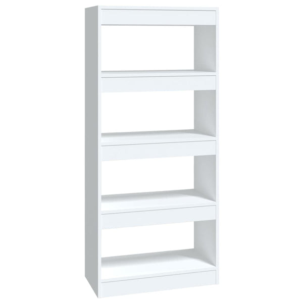 Hochglanz Bücherregal Weiß 60x30x135cm