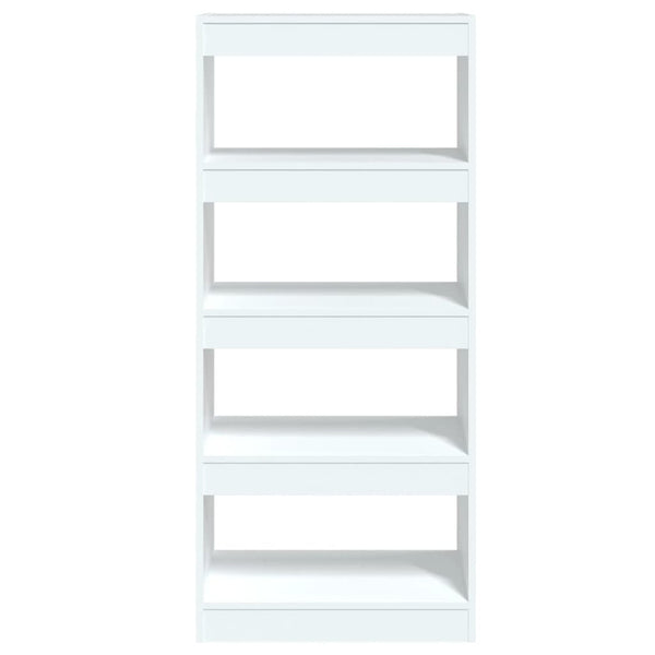 Hochglanz Bücherregal Weiß 60x30x135cm