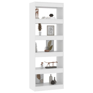 Weißes Bücherregal Raumteiler 60x166 cm