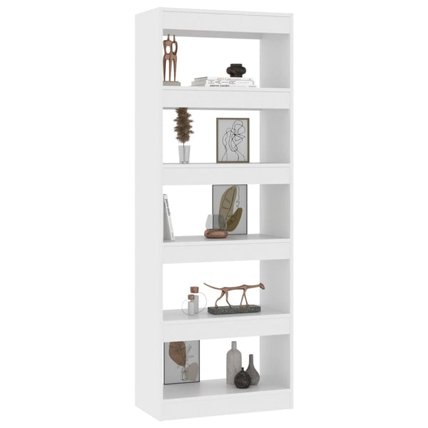 Weißes Bücherregal Raumteiler 60x166 cm