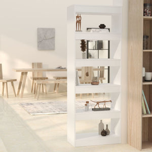 Weißes Bücherregal Raumteiler 60x166 cm