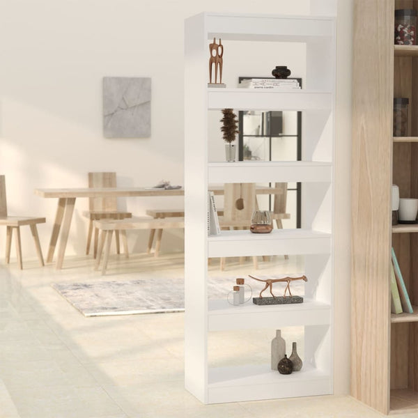 Weißes Bücherregal Raumteiler 60x166 cm