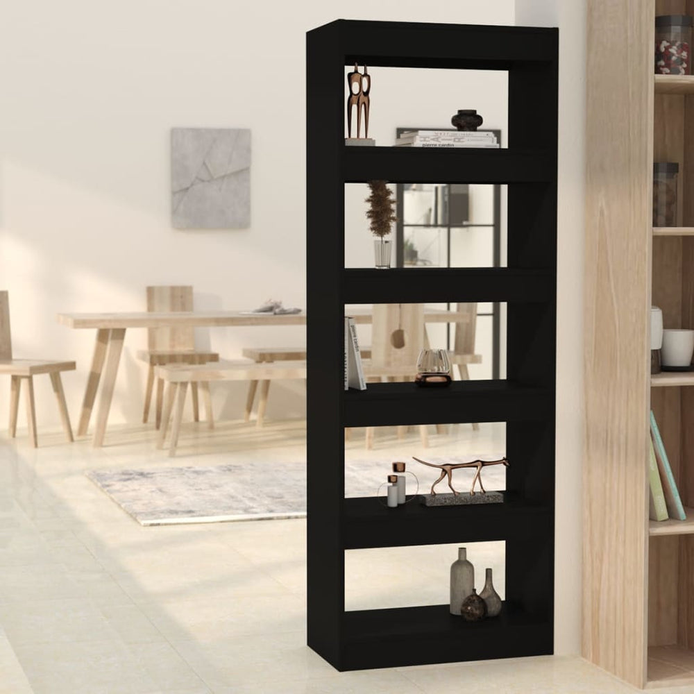 vidaXL Bibliothèque/Séparateur de pièce Noir 60x30x166 cm Aggloméré