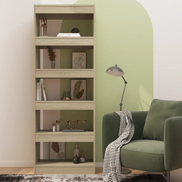 Sonoma Eiche Bücherregal Raumteiler 60x166 cm