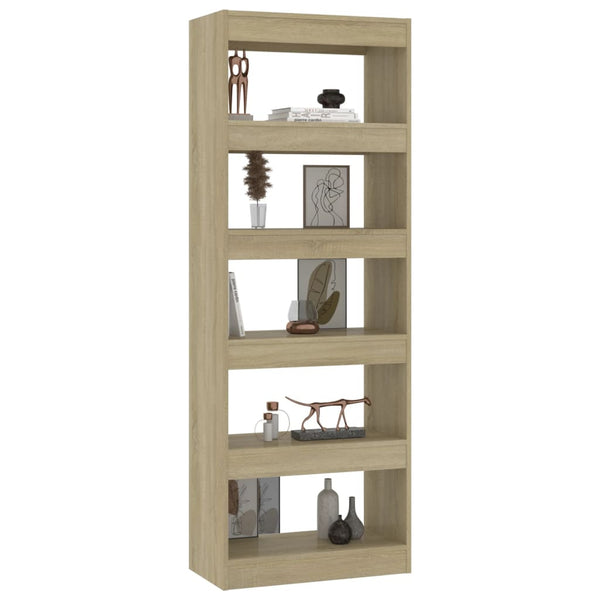Sonoma Eiche Bücherregal Raumteiler 60x166 cm