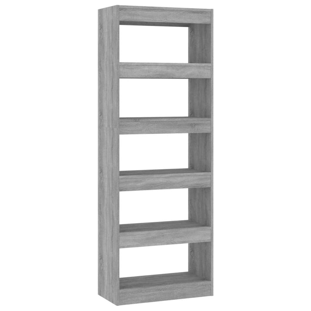 vidaXL Bibliothèque/Meuble de séparation gris béton 60x30x166 cm Bois d'ingénierie